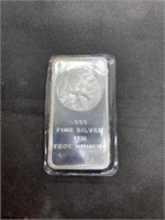 10 oz SILVER BAR Buffalo 999 Fine Silver Bar