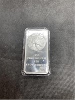 10 oz SILVER BAR Buffalo 999 Fine Silver Bar