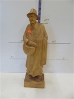 Wooden carving, 18" tall
