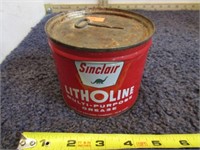 FULL-- SINCLAIR LITHOLINE GREASE TIN
