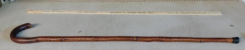 OLD 35IN NATURAL WOOD CANE