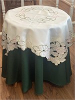 Three Legged Table with Coverlet