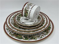 Spode Christmas Rose Place Setting Plates Bowl