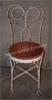 (BS) Wrought Iron Ice Cream Chair Planter