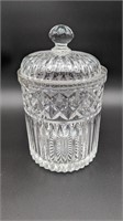 VINTAGE FIFTH AVENUE CRYSTAL CANISTER - APPROX 10"