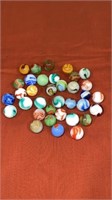 35. Vintage swirls marbles 9/16” to 5/8 + mint