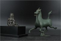 Two Chinese Bronze Sculptures