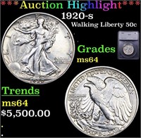***Auction Highlight*** 1920-s Walking Liberty Hal