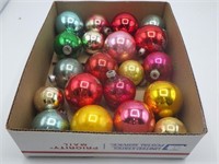 Box lot 20 VTG mercury glass balls Shiny Brite +
