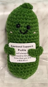 New emotional support pickle with sign, approx 5