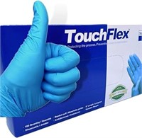 SEALED-TouchFlex Blue Nitrile Disposable Powder Fr