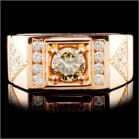 0.84ctw Fancy Color Diamond Ring in 14K Gold