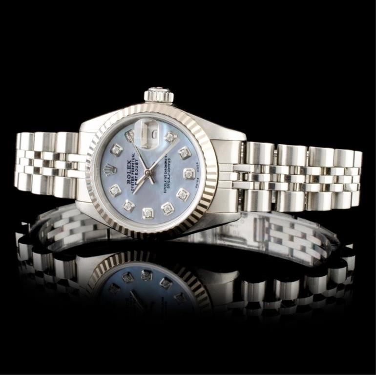 18K & SS Ladies Rolex DateJust Watch