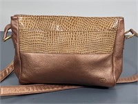 SAS Leather Copper Crocodile Color Handbag