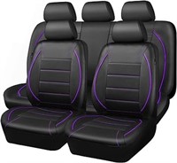 11 PCS CAR PASS Piping PU Leather Car Seat Cover,