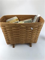 Longaberger Basket w/Sewing Patterns & Rulers