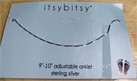 Itstybitsy Twist Chain Anklet 9-10 Adjustable