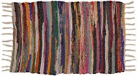 SARO LIFESTYLE Multi-Colored Chindi Placemats 4pc