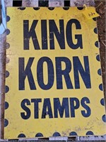 EARLY KING KORN METAL SIGN