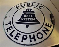 Vintage Bell Systems Public Telephone round