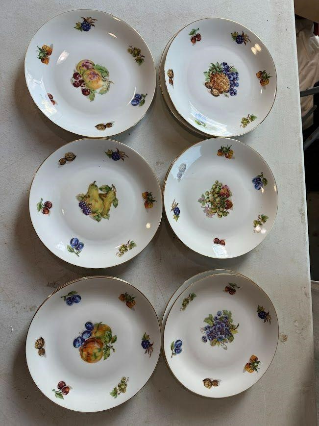 Bohemia Salad Plates Made in Czech -11 Plates