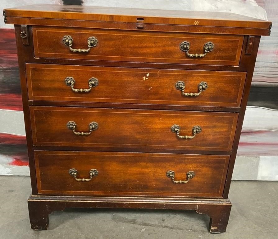 BAKER FURNITURE 4-DRAWER CHEST W/ EXPANDING TOP