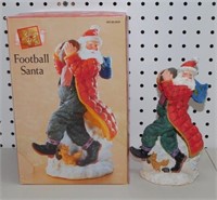 8" Tall Football Santa Figurine in Box