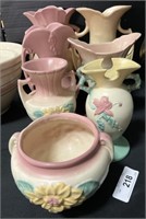 Vintage Hull Flower Pottery Vases.