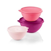 Tupperware Wonderlier 3pc Classic Bowls Pink