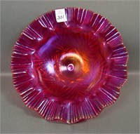 Fentin Ruby Red Stretch Glass Ftd 3/1 Edge Bowl