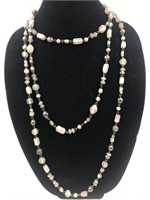 Vintage 2-strand glass bead necklace
