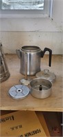 Vintage camping coffee pots - tallest 8 inches