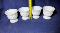 Vintage set of 4 Milk Glass Sherbert Dish Cup