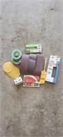 Sandpaper and painting supplies, most unopened