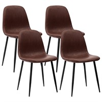 CangLong Faux Leather Dining Back Modern Side Chai