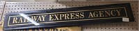 RAILWAY EXPRESS AGENCY GLASS SIGN