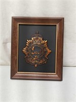 The Elgin Regiment Military Cap Badge Framed