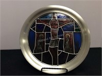 1976 Franklin Mint Easter Stained Glass Plate