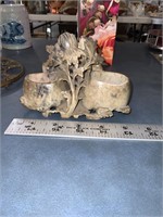 Antique chinese soapstone bud vase
