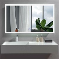 70 x 32 in LED Bathroom Silvered Mirror