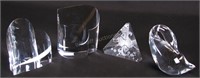 Group of Steuben Crystal Paperweights