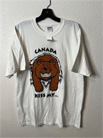 Vintage Y2K Canada Kiss My Bear Butt Shirt NWT