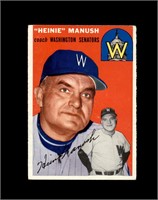 1954 Topps #187 Heinie Manush EX-MT to NRMT+