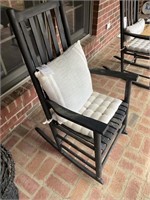 BLACK WOODEN ROCKING CHAIR