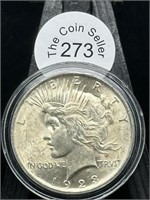 1923 Peace Dollar UNC No Mint Mark