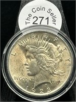 1923 Peace Dollar UNC No Mint Mark