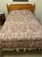 Full size bed with select comfort air mattress.