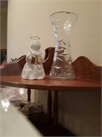 Dept 56 Angel cut glass vase