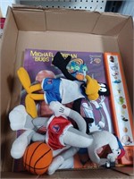 Box Lot of Collector Space Jam Book and Stuffed