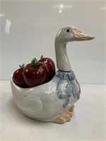 Louisville Stoneware Goose Tureen w/Apples